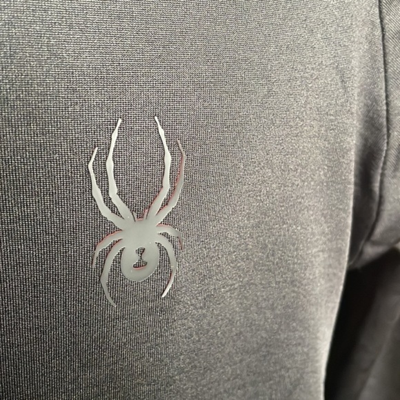 Spyder Active jacket Mens black lightweight quarter zip long sleeve NWT Sz L - Picture 10 of 11